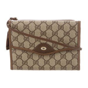 Gucci GG Supreme Wallet Crossbody Clutch Bag